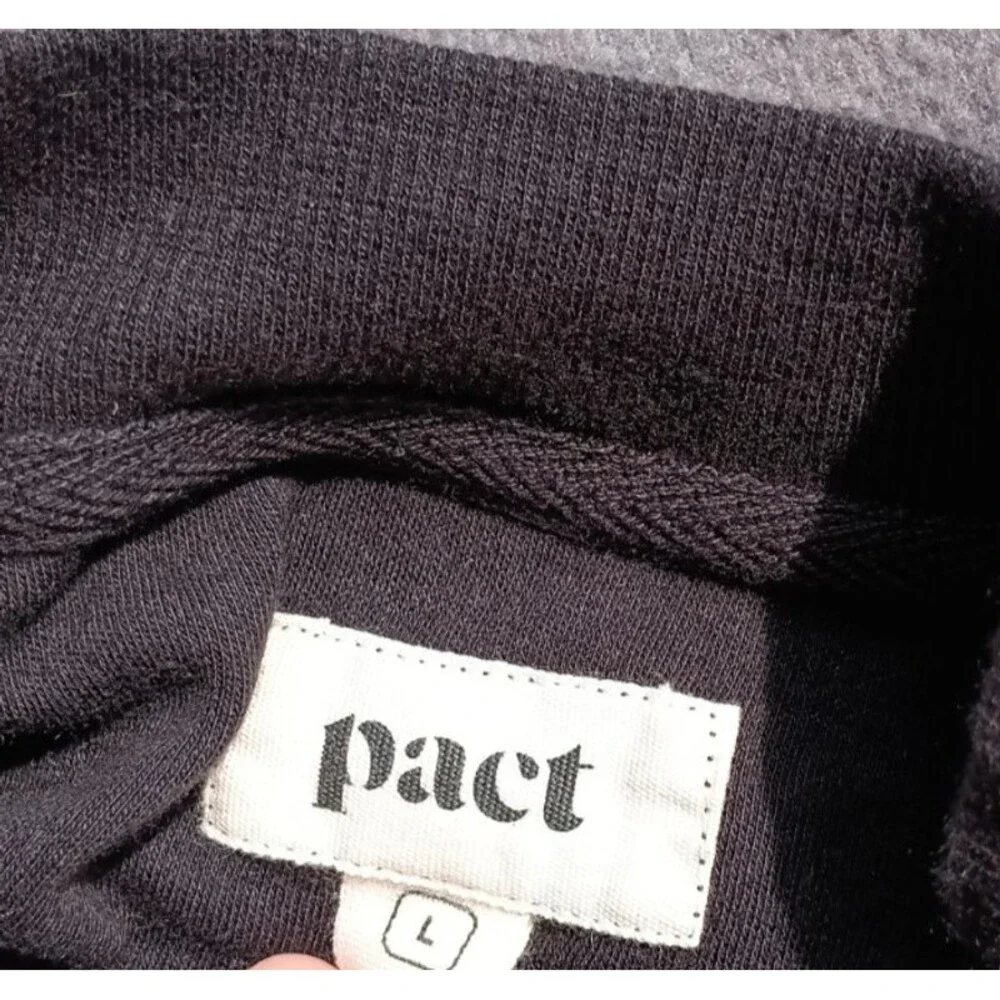 Pact Women’s Large Black High Neck Tank Top Organic Cotton Stretch - Picture 3 of 3